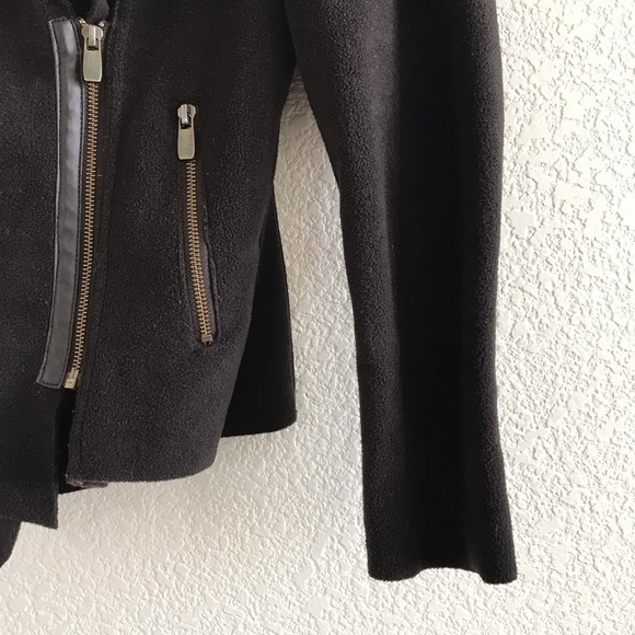 Coldwater Creek | charcoal moto jacket front zip size extra small - Picture 3 of 8